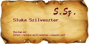Sluka Szilveszter névjegykártya