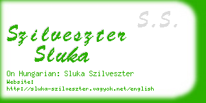 szilveszter sluka business card